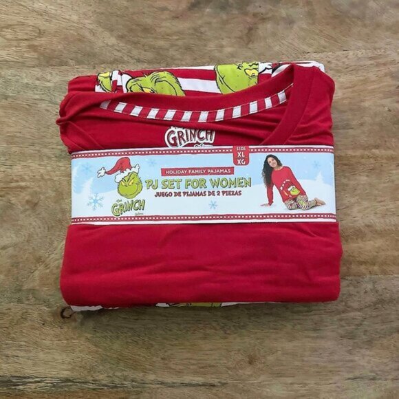 NEW 2Pc 16-18 XL Women's The Grinch Christmas Pajamas - Picture 2 of 3